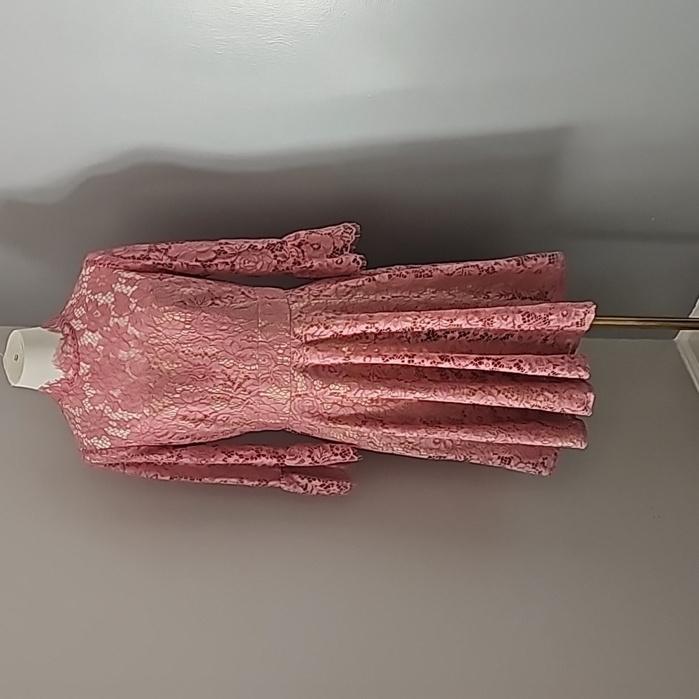 Eliza j lace dress size 6 dust pink